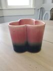 New ListingVintage Hull Pottery Trefoil 3-Lobe Vase Pink Green Ombre Mid Century Modern MCM