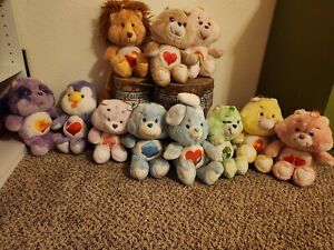 Vintage Care Bears 1980's Plush Lot 11 Bears And Cousins