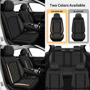 Car Front Rear 5-Seat Cover Faux Leather Full Set Pad for Kia Rio 2013-2023 (For: 2023 Kia Rio)