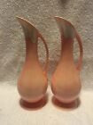 Vintage Pair of Bud Vases Pottery Signed D.O. 1957