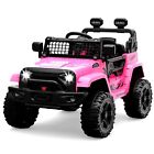 Pink Kids Ride on Truck Girls Car 12V Electric with Remote Light 2 Speed