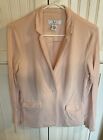 Magaschoni Knit Cardigan Blazer Jacket Rayon Blend Light Pink Size Medium SOFT