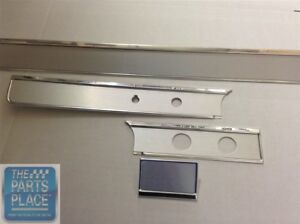 65-66 Chevrolet Impala Dash Fascia Without A/C 4 Piece Brushed Aluminum B6500 (For: More than one vehicle)