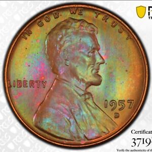 New Listing1957-D Lincoln Wheat Cent — PCGS MS65 BN CAC ✅ Monster Toned, Better In Hand!