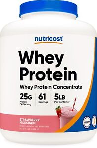 Nutricost Whey Protein Concentrate (Strawberry Milkshake) 5LBS