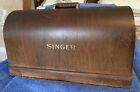 Vintage SINGER Sewing Machine Carrying Bent wood Dome Case Cover Lid only