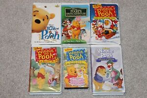 New ListingDisney's Winnie The Pooh VHS Animated Movies LOT of 6