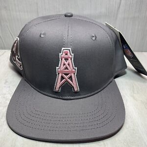 Houston Oilers Hat Pro Standard Gray Snapback Pink Logo Underbrim NWT Rare H6