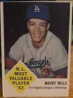 **1963 Fleer - #43 Maury Wills (RC) - N.L. Most Valuable Player '62**