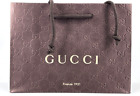 GUCCI Gift Bag 9x6x3 Small Paper Shopping Bag Brown w/Double 