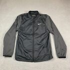 Nike Golf Jacket Mens Small Black Shield Windproof Full-Zip 726401