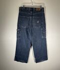 Vintage Rocawear Carpenter Jeans Mens 34 Blue Denim Baggy Embroidered Hip Hop