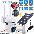 Solar Battery Powered 5G Wifi Outdoor Pan/Tilt Home Security Video Camera System