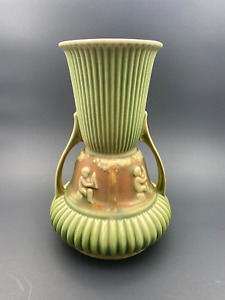 New ListingElusive Roseville Donatello Vase w/ Large Open Work Handles 8