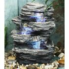 Patio Fountain w/ LED Lights Decor Water Garden Outdoor Lawn Yard Decoration