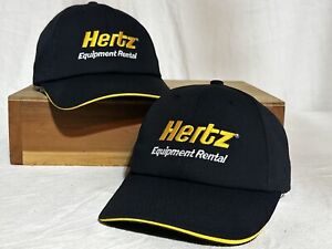 Vintage Hertz Equipment Rental SnapBack Baseball Hat Lot Of 2. K-products. USA
