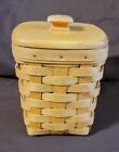 Longaberger Basket Small Spoon With Lid & Liner Signed