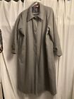 Coat Womens 16W Gray Long Trench Wool Mix New