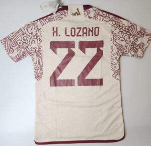 Mexico Away 2022/2023 Jersey Shirt Adidas White Lozano #22 M-2XL NWT HD9314
