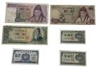 Lot of 6 Assorted Denomination Vintage Bank of Korea Paper Money Currency Notes