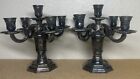 Pair Of Christofle Gallia Candelabra 5 Candle Holders Silver Plated