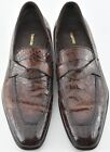 TOM FORD 9TT GENUINE CROCODILE ELKAN TWISTED BAND HANDSEWN LOAFERS SHOES ITALY
