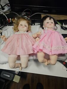 Vintage 1975,1977 Madame Alexander Baby Doll: Pussy Cat & Pudding , Pink Dress