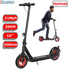 iScooter 500W Adult Electric Scooter 21Mph Max Speed 10Ah Long Range With Helmet