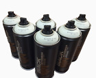Montana BLACK Set of 6 White Spray Paint Cans