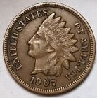 1907 Indian Head Cent Penny FULL LIBERTY VF / XF FREE SHIPPING