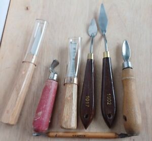 Vintage Lot Of 7 Different Crafter Wood Pottery Making Tools Kemper Edlund