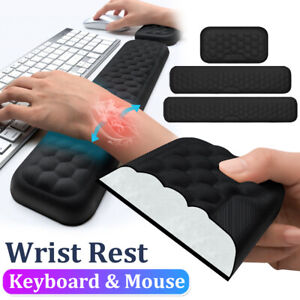 Keyboard & Mouse Wrist Rest Pad Set-Gel Support Cushion with Memory Foam Comfort