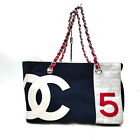 Chanel Tote Bag  Blue Canvas 3548325