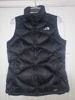 The North Face Quilted 550 Puffer Vest Women Size M Black Goose Down