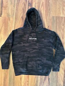 Emo's Not Dead Black camo hoodie My Chemical Romance Fall Out Boy band merch Y2K