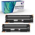2 Black 83A CF283A Toner Cartridge For HP LaserJet Pro M201dw M225dw MFP Printer
