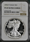 1994 P PROOF SILVER EAGLE - NGC PF 69