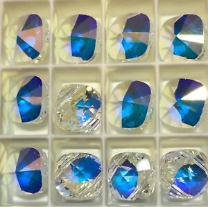 Vintage Swarovski® Crystal Square Beads #5180 - 14x14mm- CRYSTAL AB- 144 Pieces
