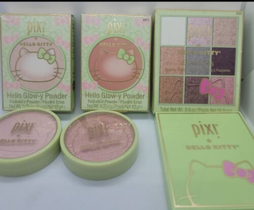 Hello Kitty Pixi Makeup lot 2 Blush 1 Eyeshadow Pallet $58