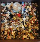 Bunch of Buttons - Vintage Lot of loose buttons Assorted Shapes Sizes Colors