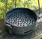 New ListingEarly Antique Hand Wrought Iron Steamer Pot Roaster Pan Copper Handle Hearthware