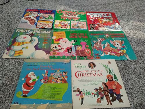 Lot of 9 Vintage Children's Christmas Vinyl LPs/Records by Various Artists #4