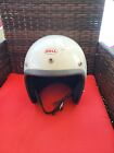 Vintage Bell RT Motorcycle Helmet White USA 7” 56 CM Pre Owned Condition 1971