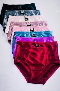 3-6 Lingerie Satin Panties Womens Underwear Full Coverage Briefs Travel Pocket