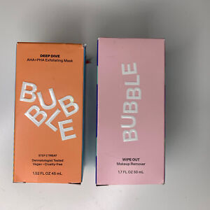 BUBBLE WIPE OUT Makeup Remover 50ml & DEEP DIVE Exfoliating Mask 45ml