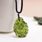 Natural Crystal Gem Moldavite Meteorite Glass Necklace Pendant Stone Green Xmas