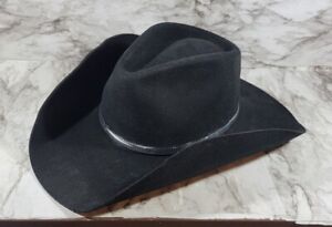 Stallion by Stetson Black Cowboy Hat XX Premium Wool / Men's Size 7 1/4