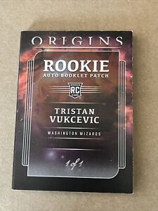 Tristan Vukcevic 2023-24 Panini Origins 1/1 Rookie Booklet Patch Auto RAB-VUK