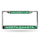 North Dakota UND Fighting Hawks Chrome Metal Laser Cut License Plate Frame