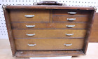 Nice Vintage Antique Six Drawer Solid Birch Union Machinist Tool Box Chest - D17